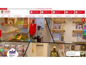 NIMS University's official website homepage screenshot