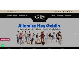 Nişantaşi Üniversitesi's official website homepage screenshot