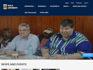 Njala University's official website homepage screenshot