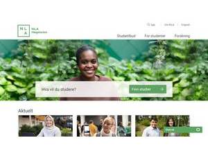 NLA University College's official website homepage screenshot