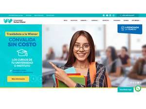 Norbert Wiener Private University's official website homepage screenshot