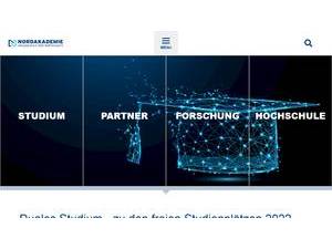 Nordakademie Hochschule der Wirtschaft's official website homepage screenshot