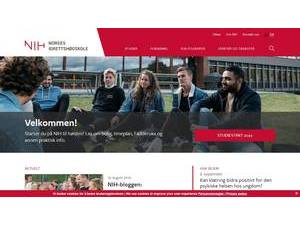 Norges idrettshøgskole's official website homepage screenshot