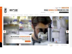 Normal Superior School of Lyon's official website homepage screenshot