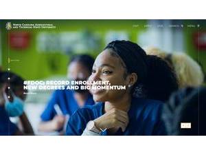 North Carolina Agricultural and Technical State University's official website homepage screenshot