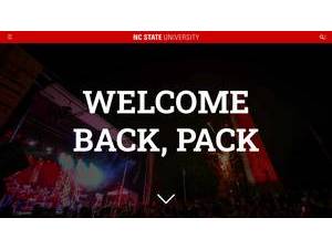 North Carolina State University's official website homepage screenshot