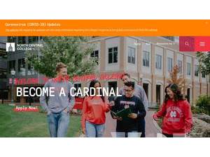 North Central College's official website homepage screenshot