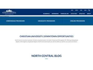 North Central University's official website homepage screenshot