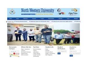 North Western University's official website homepage screenshot