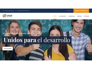 Northeast University of Paraguay's official website homepage screenshot