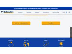 Northeastern Illinois University's official website homepage screenshot