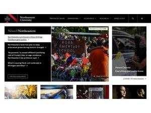 Northeastern University's official website homepage screenshot