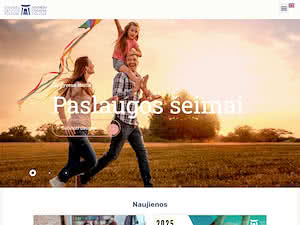 Northern Lithuania College's official website homepage screenshot