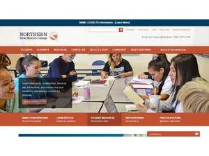 Northern New Mexico College's official website homepage screenshot