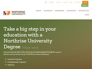 Northrise University's official website homepage screenshot