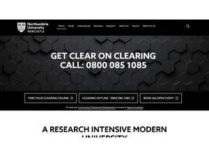 Northumbria University's official website homepage screenshot