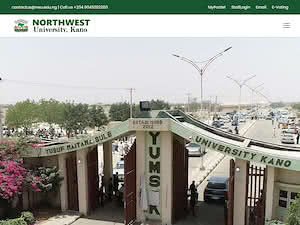 Northwest University, Kano's official website homepage screenshot