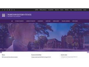 Northwestern State University of Louisiana's official website homepage screenshot
