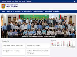 Norton University's official website homepage screenshot
