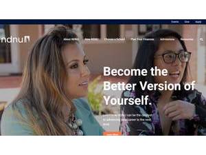 Notre Dame de Namur University's official website homepage screenshot