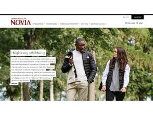 Novia University of Applied Sciences's official website homepage screenshot