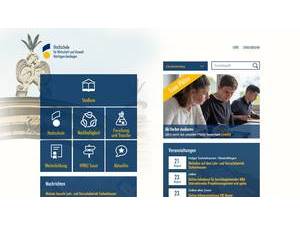 Nuertingen-Geislingen University's official website homepage screenshot