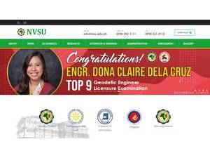 Nueva Vizcaya State University's official website homepage screenshot
