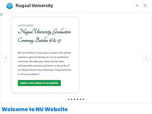 Nugaal University's official website homepage screenshot