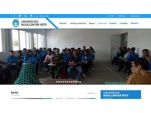 Nusa Lontar Rote University's official website homepage screenshot
