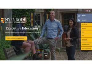 Nyenrode Business Universiteit's official website homepage screenshot