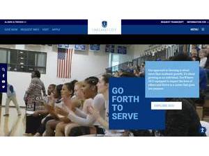 Oakland City University's official website homepage screenshot