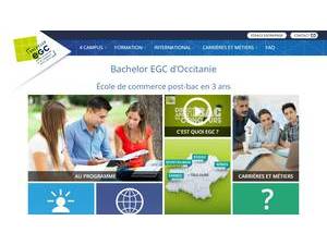 Occitanie School of Management and Business's official website homepage screenshot