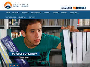 October 6 University's official website homepage screenshot