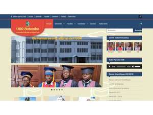 Official University of Ruwenzori's official website homepage screenshot