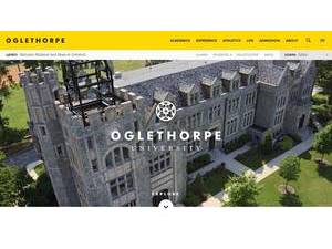 Oglethorpe University's official website homepage screenshot
