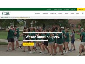Oklahoma Baptist University's official website homepage screenshot