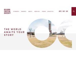 Oklahoma Christian University's official website homepage screenshot