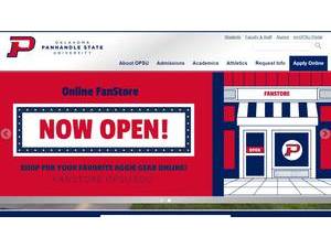 Oklahoma Panhandle State University's official website homepage screenshot