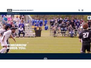 Oklahoma Wesleyan University's official website homepage screenshot