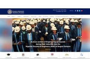 Olabisi Onabanjo University's official website homepage screenshot