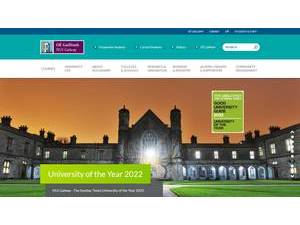 Ollscoil na Gaillimhe's official website homepage screenshot