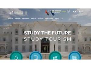 Oman Tourism College's official website homepage screenshot