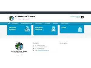 Omar Bongo University's official website homepage screenshot
