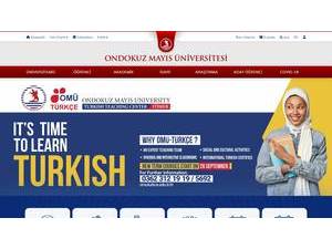 Ondokuz Mayis University's official website homepage screenshot