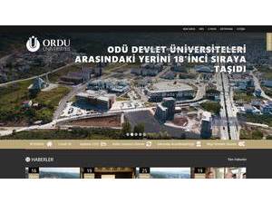 Ordu University's official website homepage screenshot
