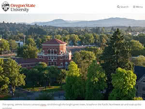 Oregon State University's official website homepage screenshot