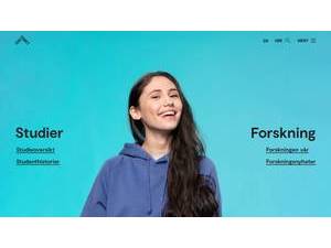 Oslo Metropolitan University's official website homepage screenshot