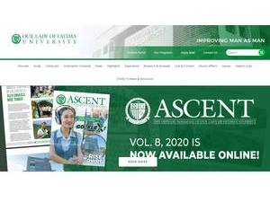 Our Lady of Fatima University's official website homepage screenshot