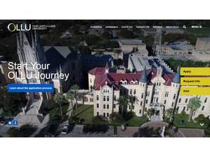 Our Lady of the Lake University's official website homepage screenshot