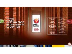 P P Savani University's official website homepage screenshot